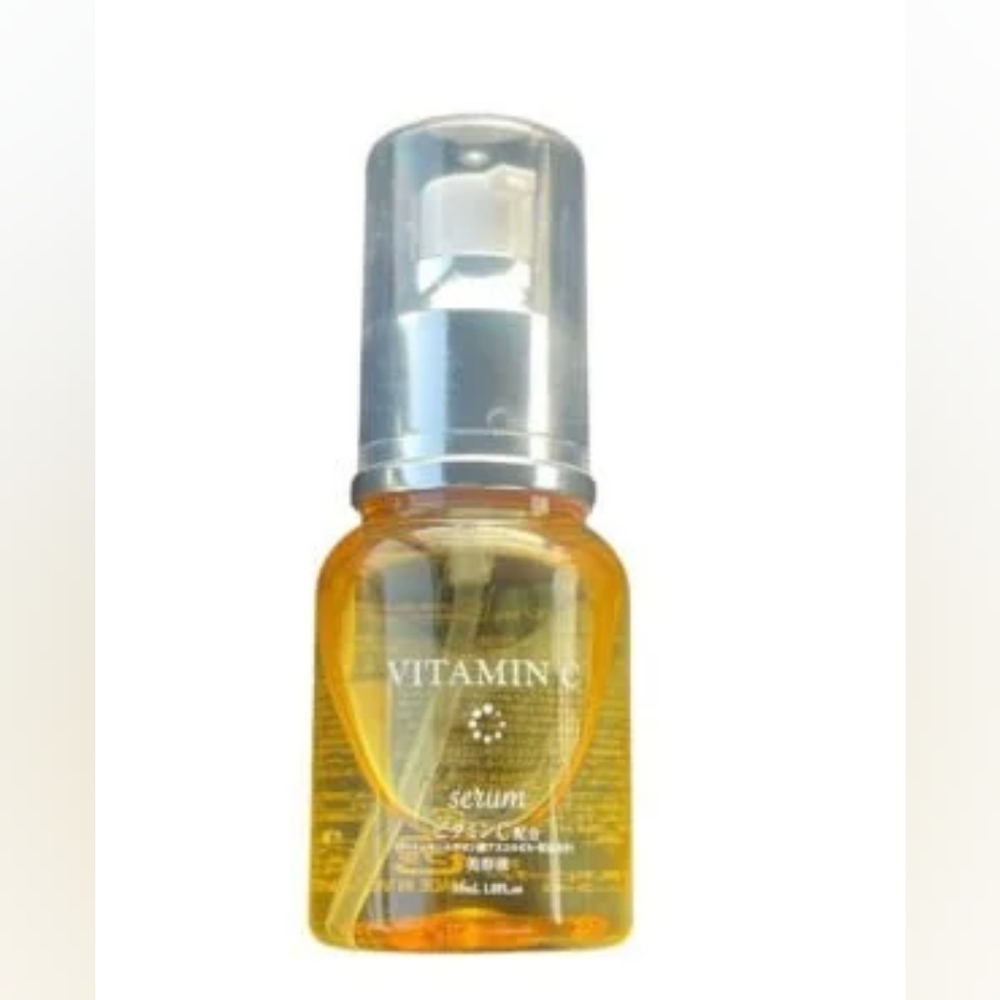Daiso Vitamin C Bottle - Clear Cap with Yellow-Orange